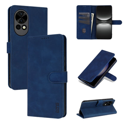 For Huawei nova 12 Pro AZNS Skin Feel Calf Texture Flip Leather Phone Case(Blue) - Huawei Cases by AZNS | Online Shopping UK | buy2fix