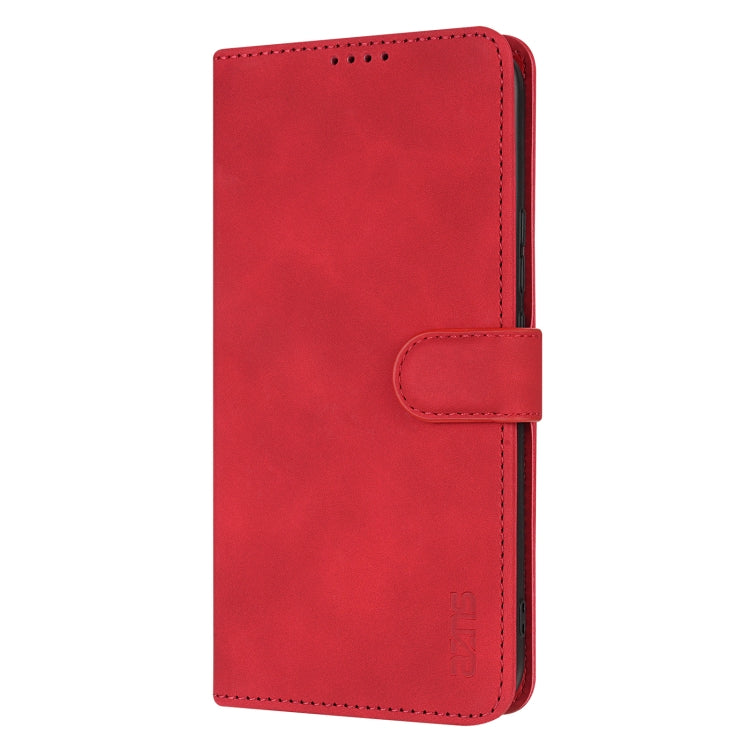 For Honor X60 AZNS Skin Feel Calf Texture Flip Leather Phone Case(Red) - Honor Cases by AZNS | Online Shopping UK | buy2fix