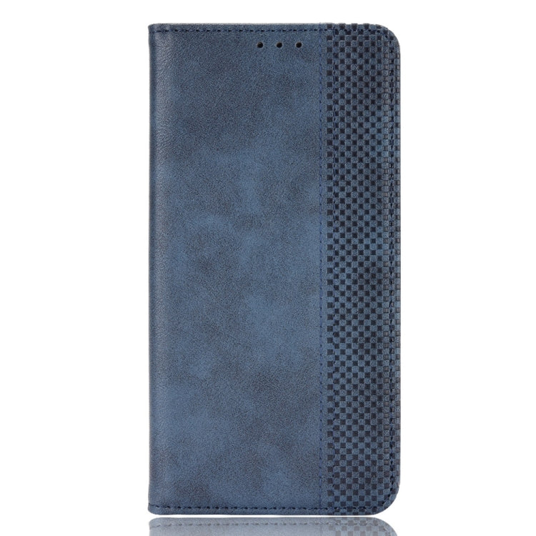 For Doogee X98 Magnetic Buckle Retro Texture Leather Phone Case(Blue) - More Brand by buy2fix | Online Shopping UK | buy2fix