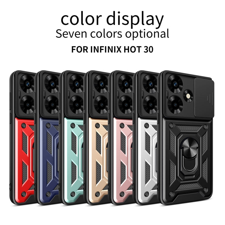 For Infinix Hot 30 Sliding Camera Cover Design TPU+PC Phone Case(Red) - Infinix Cases by buy2fix | Online Shopping UK | buy2fix