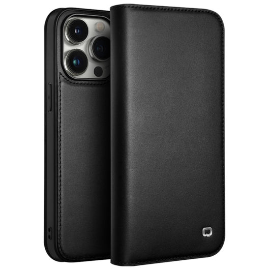 For iPhone 15 Pro QIALINO Classic Gen2 Genuine Leather Phone Case(Black) - iPhone 15 Pro Cases by QIALINO | Online Shopping UK | buy2fix