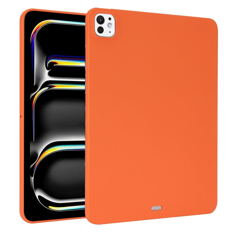 For iPad Pro 13 2024 Oil Spray Skin-friendly TPU Tablet Case(Orange) - iPad Pro 13 2024 Cases by buy2fix | Online Shopping UK | buy2fix