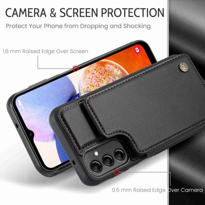 For Samsung Galaxy A14 CaseMe C22 Card Slots Holder RFID Anti-theft Phone Case(Black) - Galaxy Phone Cases by CaseMe | Online Shopping UK | buy2fix