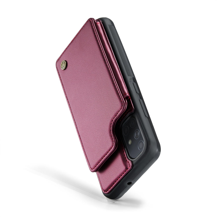 For Samsung Galaxy A51 4G CaseMe C22 Card Slots Holder RFID Anti-theft Phone Case(Wine Red) - Galaxy Phone Cases by CaseMe | Online Shopping UK | buy2fix