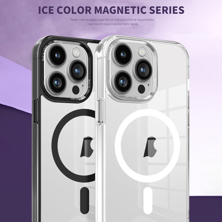 For iPhone 13 Pro Ice Color Magnetic Series PC + Acrylic Magsafe Phone Case(Pink) - iPhone 13 Pro Cases by buy2fix | Online Shopping UK | buy2fix