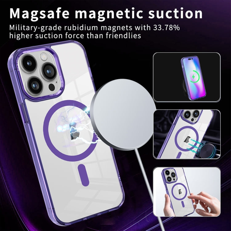 For iPhone 14 Pro Ice Color Magnetic Series PC + Acrylic Magsafe Phone Case(Grey) - iPhone 14 Pro Cases by buy2fix | Online Shopping UK | buy2fix