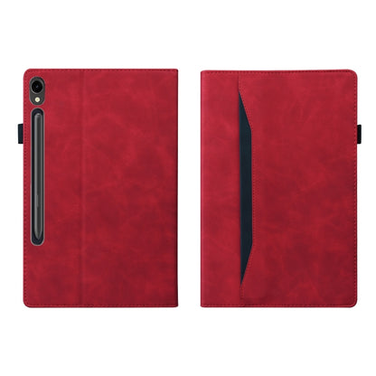 For Samsung Galaxy Tab S9 FE+ Splicing Shockproof Leather Tablet Case(Red) - Galaxy Tab S9 FE+ by buy2fix | Online Shopping UK | buy2fix