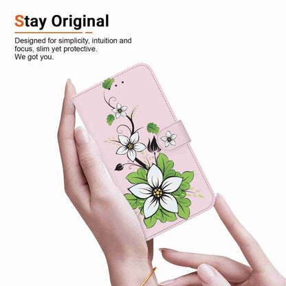 For OnePlus 13 Crystal Texture Colored Drawing Leather Phone Case(Lily) - OnePlus Cases by buy2fix | Online Shopping UK | buy2fix