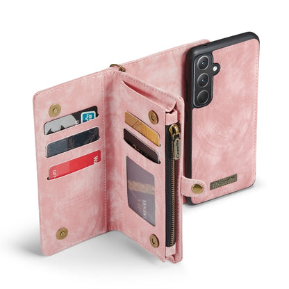 For Samsung Galaxy A35 5G CaseMe 008 Multifunctional Zipper Wallet Leather Phone Case with Lanyard(Pink) - Galaxy Phone Cases by CaseMe | Online Shopping UK | buy2fix