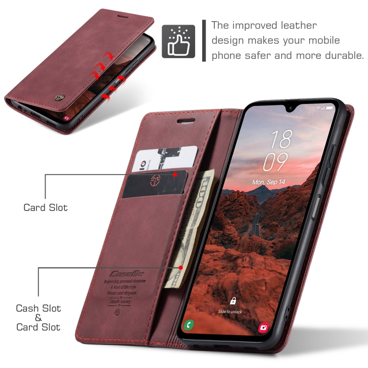 For Samsung Galaxy A05s CaseMe 013 Multifunctional Horizontal Flip Leather Phone Case(Wine Red) - Galaxy Phone Cases by CaseMe | Online Shopping UK | buy2fix
