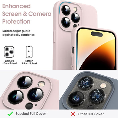 For iPhone 16 Pro Max Microfiber Liquid Silicone Shockproof Phone Case(Pink) - iPhone 16 Pro Max Cases by buy2fix | Online Shopping UK | buy2fix