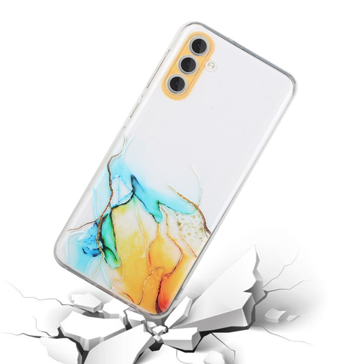 For Samsung Galaxy S24+ 5G Hollow Marble Pattern TPU Phone Case(Yellow) - Galaxy S24+ 5G Cases by buy2fix | Online Shopping UK | buy2fix