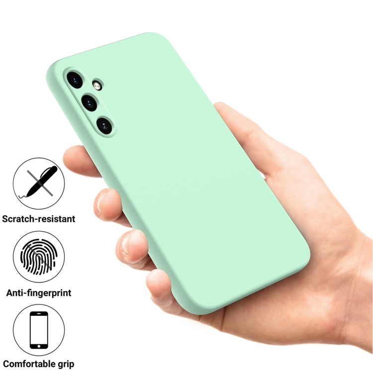 For Samsung Galaxy A55 5G Pure Color Liquid Silicone Shockproof Full Coverage Phone Case(Green) - Galaxy Phone Cases by buy2fix | Online Shopping UK | buy2fix