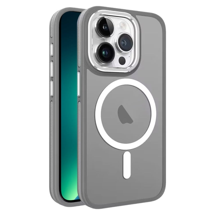 For iPhone 13 Pro Max Two-color Frosted MagSafe Magnetic Phone Case(Grey) - iPhone 13 Pro Max Cases by buy2fix | Online Shopping UK | buy2fix