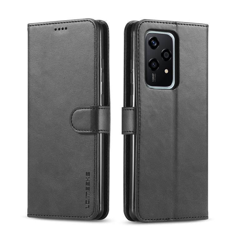 For Honor 200 Lite Global LC.IMEEKE Calf Texture Leather Phone Case(Black) - Honor Cases by LC.IMEEKE | Online Shopping UK | buy2fix