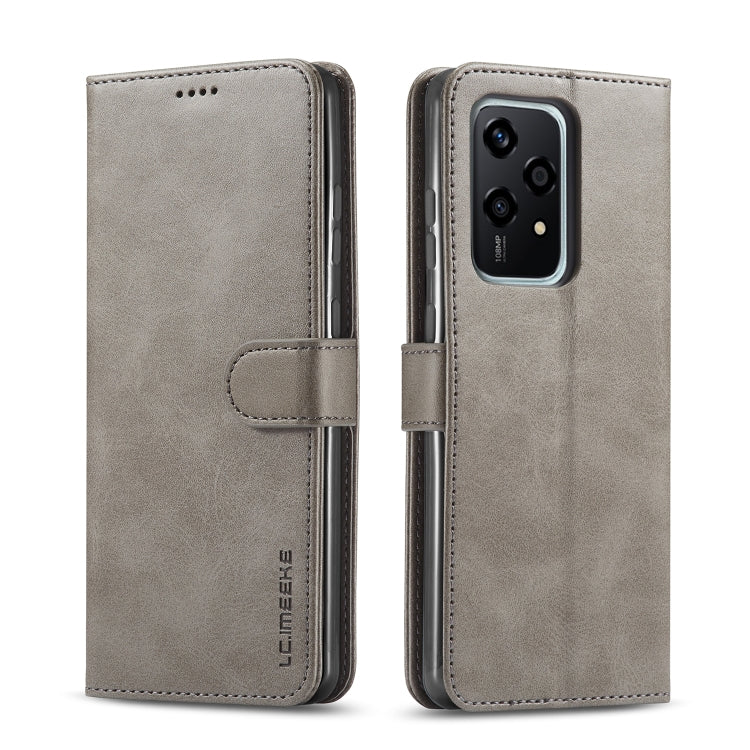 For Honor 200 Lite Global LC.IMEEKE Calf Texture Leather Phone Case(Grey) - Honor Cases by LC.IMEEKE | Online Shopping UK | buy2fix