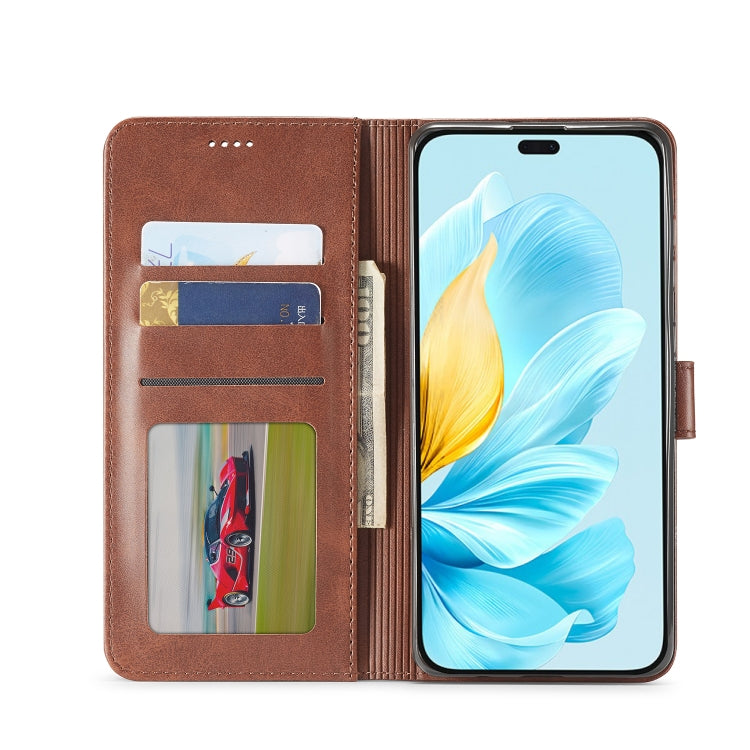 For Honor 200 Lite Global LC.IMEEKE Calf Texture Leather Phone Case(Coffee) - Honor Cases by LC.IMEEKE | Online Shopping UK | buy2fix