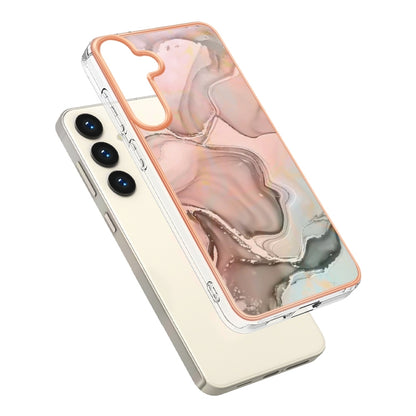 For Samsung Galaxy S24 5G Electroplating Marble Dual-side IMD Phone Case(Rose Gold 015) - Galaxy S24 5G Cases by buy2fix | Online Shopping UK | buy2fix