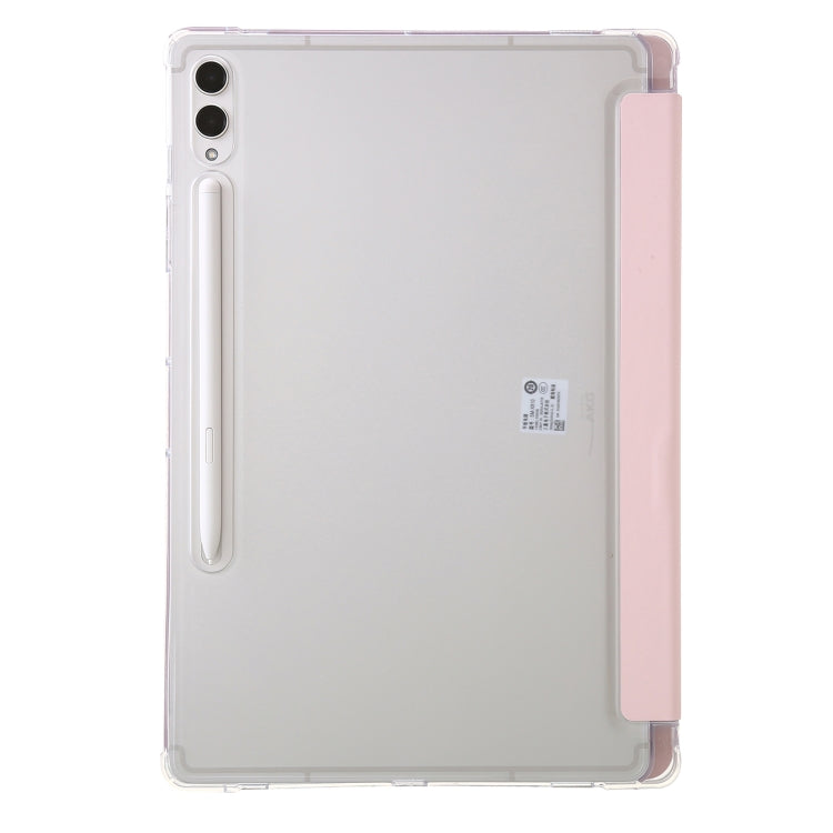 For Samsung Galaxy Tab S9 FE Clear Acrylic Deformation Leather Tablet Case(Pink) - Galaxy Tab S9 FE by buy2fix | Online Shopping UK | buy2fix