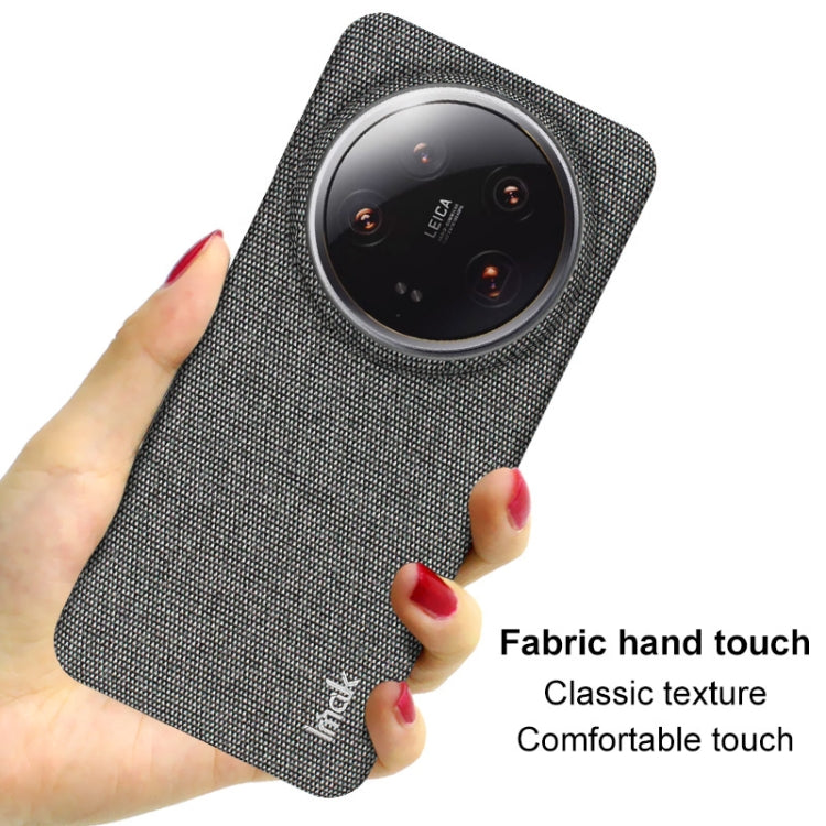 For Xiaomi 14 Ultra 5G imak Ruiyi Series Cloth Texture PU + PC Phone Case(Dark Grey) - 14 Ultra Cases by imak | Online Shopping UK | buy2fix