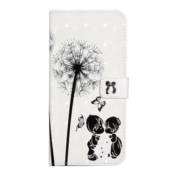 For iPhone 16 Pro Oil Embossed 3D Drawing Leather Phone Case(Couple Dandelion) - iPhone 16 Pro Cases by buy2fix | Online Shopping UK | buy2fix