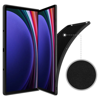 For Samsung Galaxy Tab S9+ Pure Color Liquid Silicone Shockproof Tablet Case(Black) - Galaxy Tab S9+ Cases by buy2fix | Online Shopping UK | buy2fix