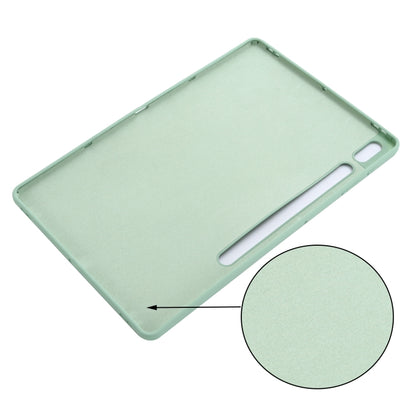 For Samsung Galaxy Tab S9 FE+ Pure Color Liquid Silicone Shockproof Tablet Case(Green) - Galaxy Tab S9 FE+ by buy2fix | Online Shopping UK | buy2fix