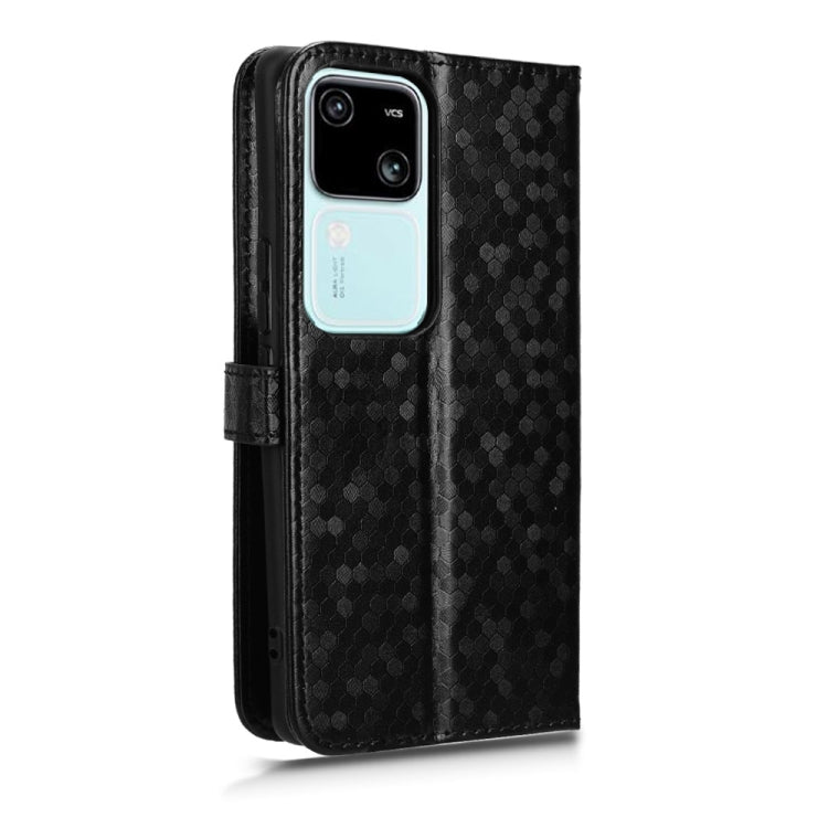 For vivo S18 Pro 5G / V30 Pro 5G Honeycomb Dot Texture Leather Phone Case(Black) - S18 Pro Cases by buy2fix | Online Shopping UK | buy2fix