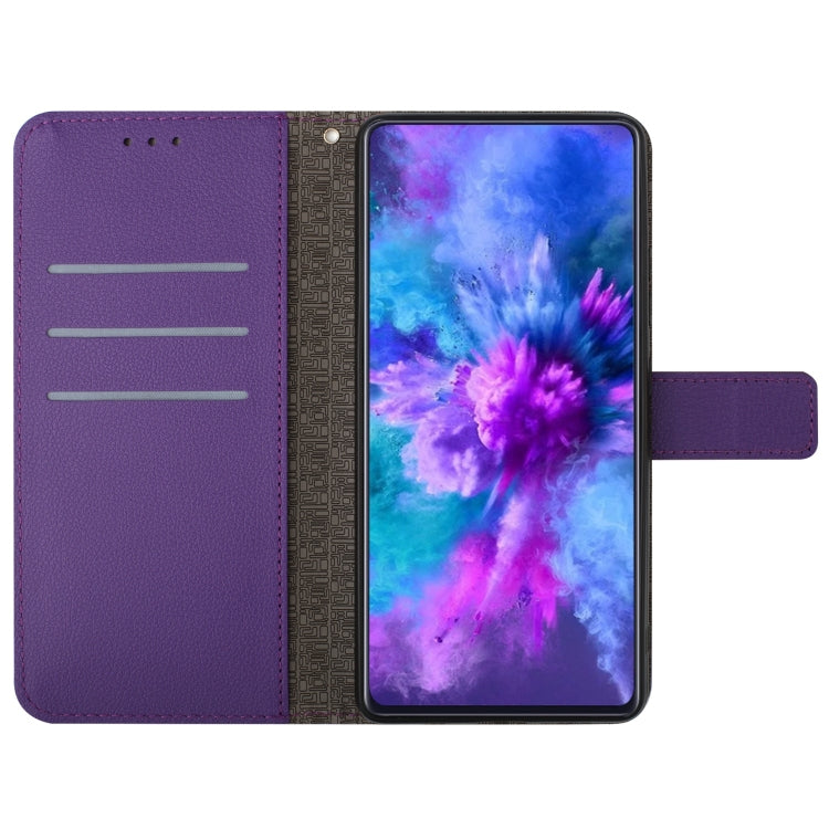 For Motorola Moto G Stylus 5G 2024 Rhombic Grid Texture Leather Phone Case(Purple) - Motorola Cases by buy2fix | Online Shopping UK | buy2fix