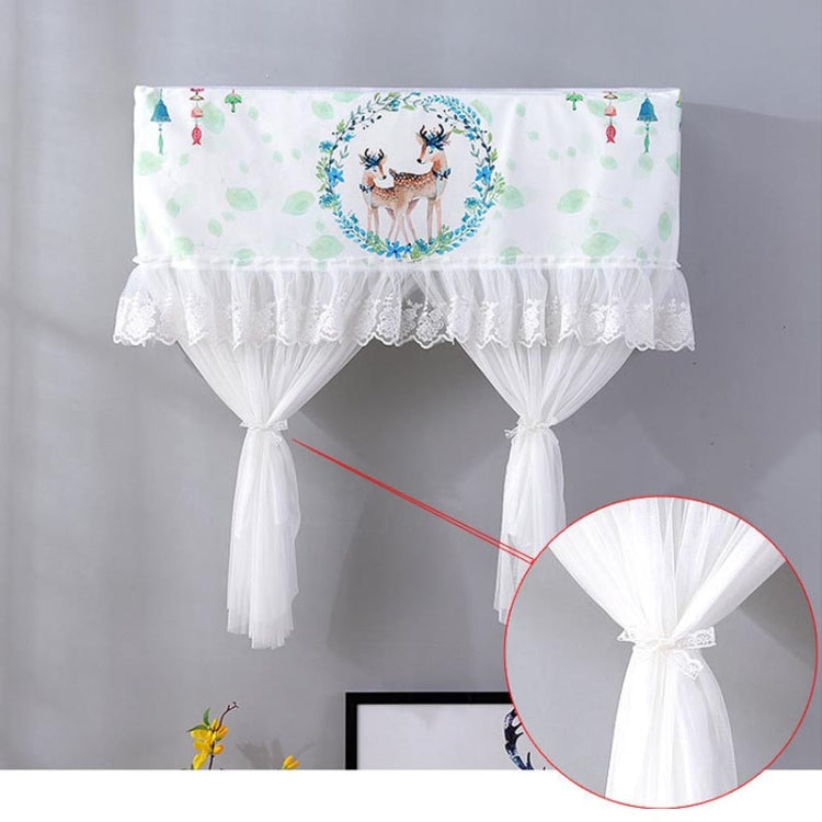 Do Not Take Dust-proof And Anti Direct Blowing Simple Wind Hanging Machine Air Conditioner Moon Cover, Size:Width 86 × Thickness 20 × Height 90cm(Green Leaf) - Dust Covers by buy2fix | Online Shopping UK | buy2fix