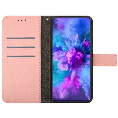 For Xiaomi Redmi Note 13 Pro 4G Global Rhombic Grid Texture Leather Phone Case(Pink) - Note 13 Pro Cases by buy2fix | Online Shopping UK | buy2fix