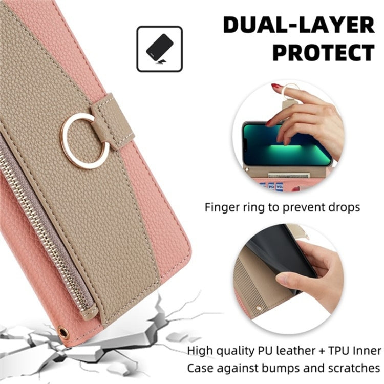 For Samsung Galaxy S21 5G Crossbody Litchi Texture Leather Phone Case(Pink) - Galaxy S21 5G Cases by buy2fix | Online Shopping UK | buy2fix