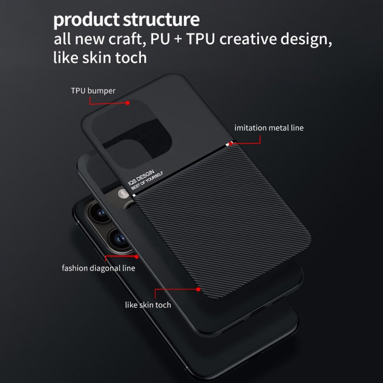 For iPhone 16 Pro Max Classic Tilt Strip Grain Magnetic Shockproof PC + TPU Phone Case(Black) - iPhone 16 Pro Max Cases by buy2fix | Online Shopping UK | buy2fix