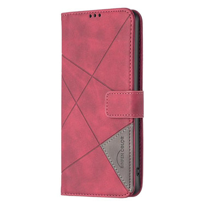 For Tecno POP 9 5G / Spark 30C 5G Magnetic Buckle Rhombus Texture Leather Phone Case(Red) - Tecno Cases by buy2fix | Online Shopping UK | buy2fix