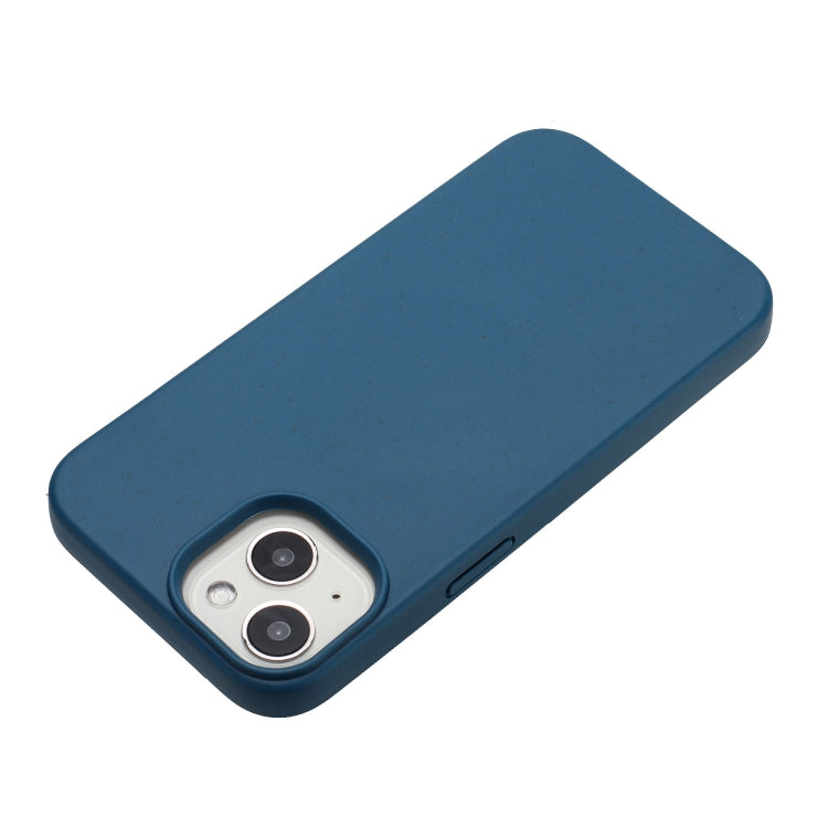 For iPhone 15 Plus Wheat MagSafe Magnetic Straw Material + TPU Phone Case(Blue) - iPhone 15 Plus Cases by buy2fix | Online Shopping UK | buy2fix