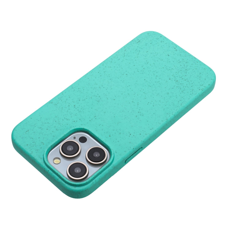 For iPhone 12 Pro Max Wheat MagSafe Magnetic Straw Material + TPU Phone Case(Green) - iPhone 12 Pro Max Cases by buy2fix | Online Shopping UK | buy2fix