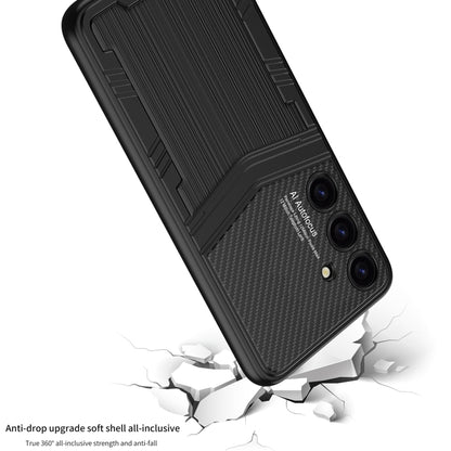 For Samsung Galaxy S24+ 5G GKK TPU + PU Full Coverage Phone Case(Vertical Texture) - Galaxy S24+ 5G Cases by GKK | Online Shopping UK | buy2fix