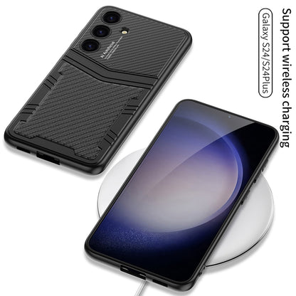 For Samsung Galaxy S24+ 5G GKK TPU + PU Full Coverage Phone Case(Litchi Texture) - Galaxy S24+ 5G Cases by GKK | Online Shopping UK | buy2fix