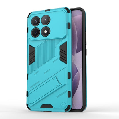 For Xiaomi Redmi K70 5G Punk Armor 2 in 1 PC + TPU Phone Case with Holder(Blue) - K70 Cases by buy2fix | Online Shopping UK | buy2fix