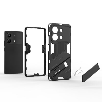 For Xiaomi Redmi Note 13R Pro 5G Punk Armor 2 in 1 PC + TPU Phone Case with Holder(Red) - Xiaomi Cases by buy2fix | Online Shopping UK | buy2fix