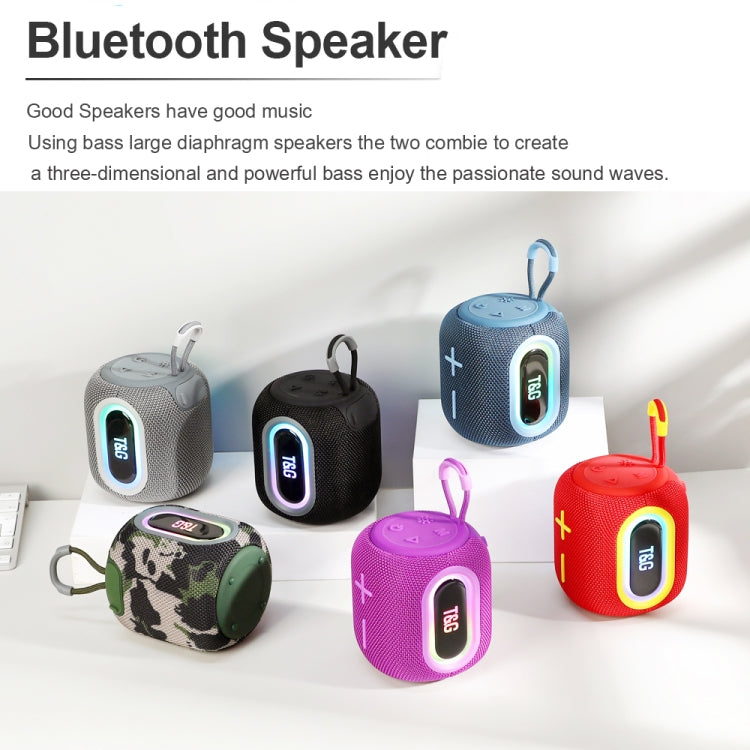 T&G TG664 LED Portable Subwoofer Wireless Bluetooth Speaker(Camouflage) - Desktop Speaker by T&G | Online Shopping UK | buy2fix