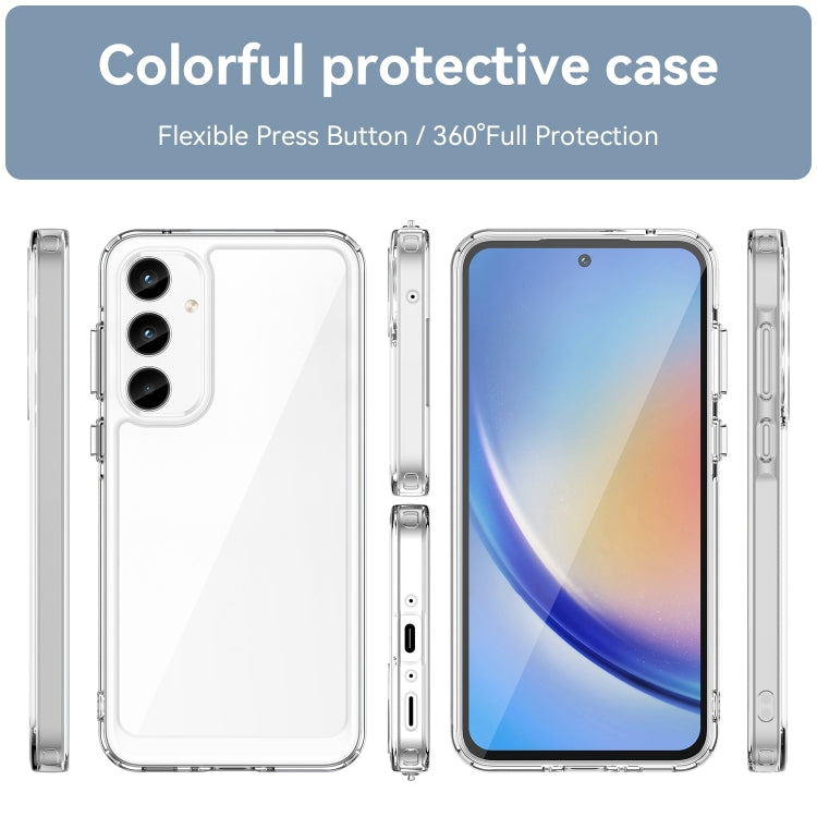 For Samsung Galaxy A55 Colorful Series Acrylic Hybrid TPU Phone Case(Transparent) - Galaxy Phone Cases by buy2fix | Online Shopping UK | buy2fix