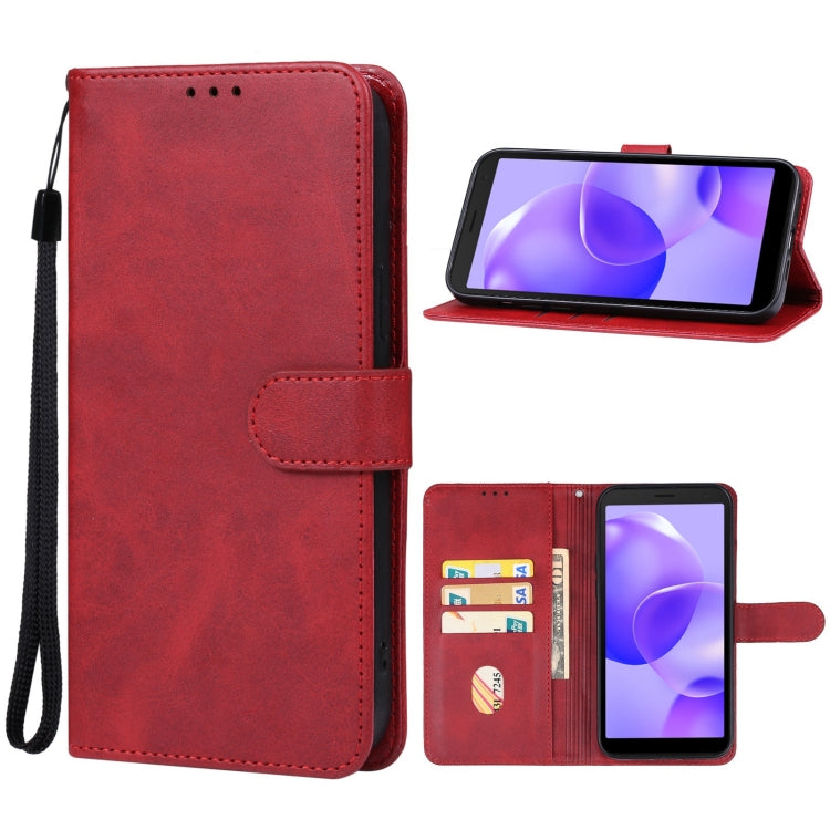 For TCL 502 Leather Phone Case(Red) - More Brand by buy2fix | Online Shopping UK | buy2fix