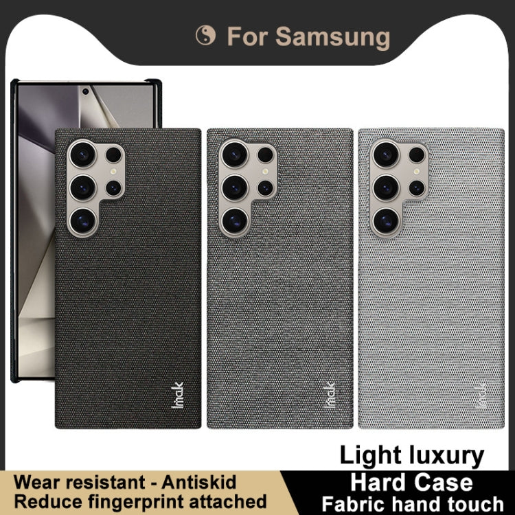 For Samsung Galaxy S24 Ultra 5G imak Ruiyi Series Cloth Texture PU + PC Phone Case(Light Grey) - Galaxy S24 Ultra 5G Cases by imak | Online Shopping UK | buy2fix