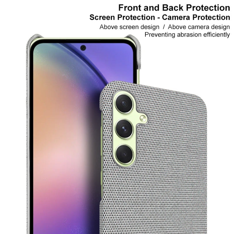 For Samsung Galaxy A35 5G imak Ruiyi Series Cloth Texture PU + PC Phone Case(Dark Grey) - Galaxy Phone Cases by imak | Online Shopping UK | buy2fix