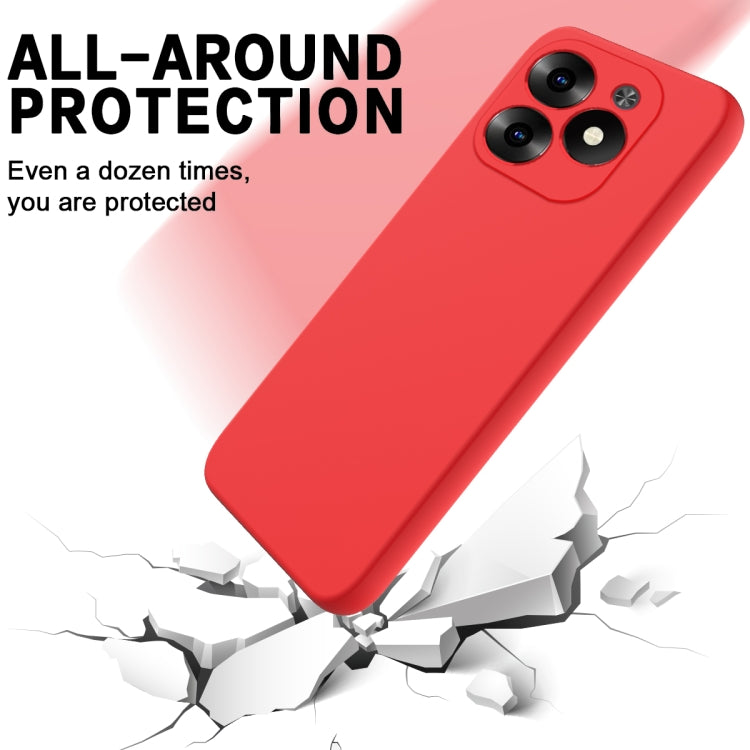 For Infinix Hot 40i Solid Color Liquid Silicone Dropproof Full Coverage Protective Case(Red) - Infinix Cases by buy2fix | Online Shopping UK | buy2fix