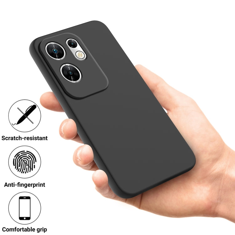 For Infinix Zero 30 4G Solid Color Liquid Silicone Dropproof Full Coverage Protective Case(Black) - Infinix Cases by buy2fix | Online Shopping UK | buy2fix