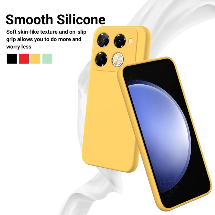 For Infinix Note 40 Pro 5G / 40 Pro+ 5G Solid Color Liquid Silicone Dropproof Full Coverage Protective Case(Yellow) - Infinix Cases by buy2fix | Online Shopping UK | buy2fix