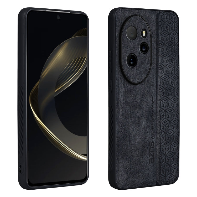 For Honor 100 Pro AZNS 3D Embossed Skin Feel Phone Case(Black) - Honor Cases by AZNS | Online Shopping UK | buy2fix