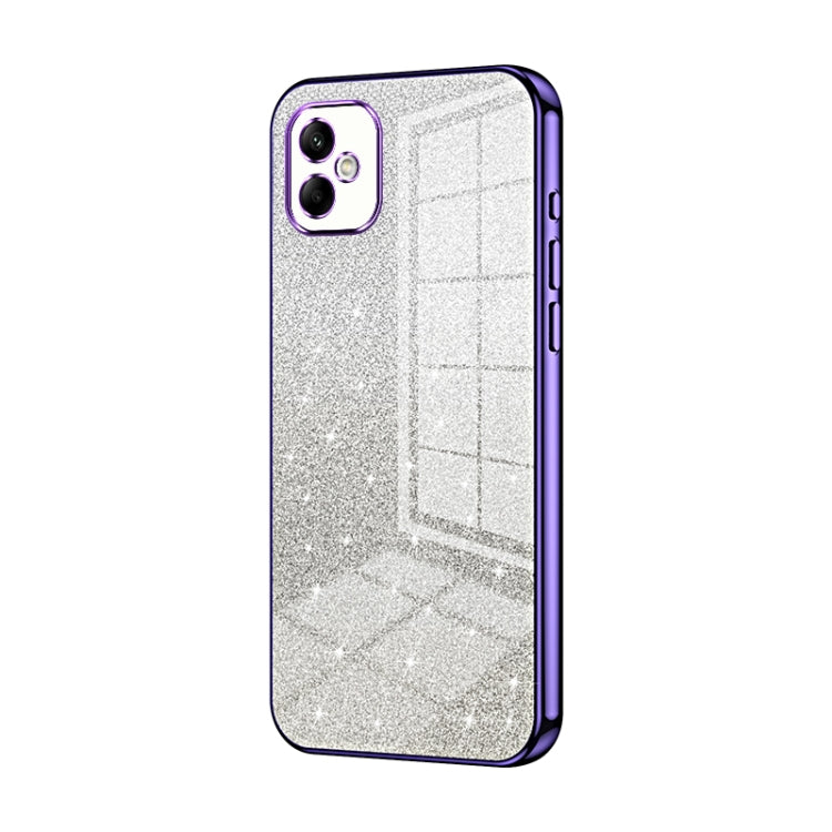 For Samsung Galaxy A05 Gradient Glitter Powder Electroplated Phone Case(Purple) - Galaxy Phone Cases by buy2fix | Online Shopping UK | buy2fix